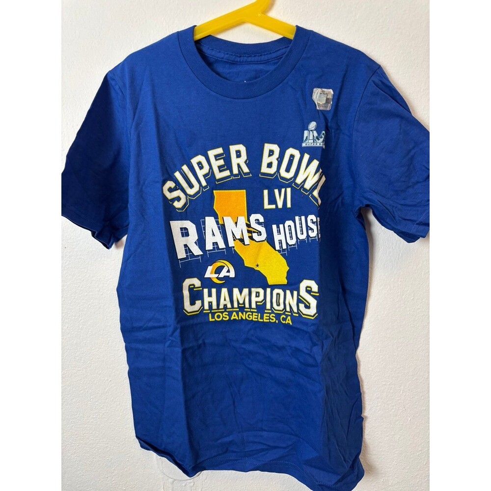 Los Angeles Rams Fanatics Super Bowl LVI T-Shirt Boys M 10-12 Blue NFL Football